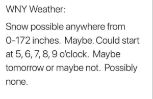 A Silly Guide to WNY Weather