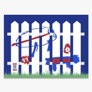 Buffalo Fence Lawn Sign