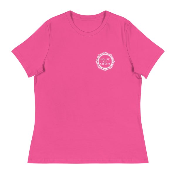 House of Charm Front/Back White Women's Relaxed T-Shirt - Image 4