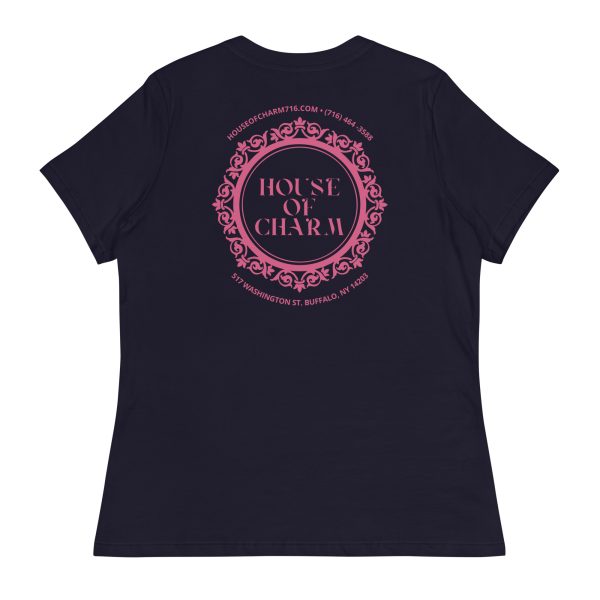 House of Charm Front/Back Pink Women's Relaxed T-Shirt - Image 2