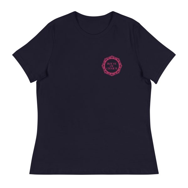 House of Charm Front/Back Pink Women's Relaxed T-Shirt