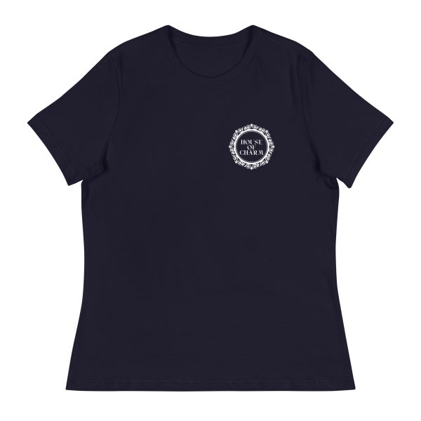 House of Charm Front/Back White Women's Relaxed T-Shirt