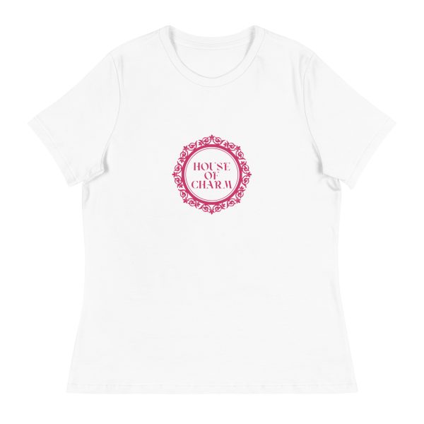 House of Charm Pink Women's Relaxed T-Shirt - Image 3
