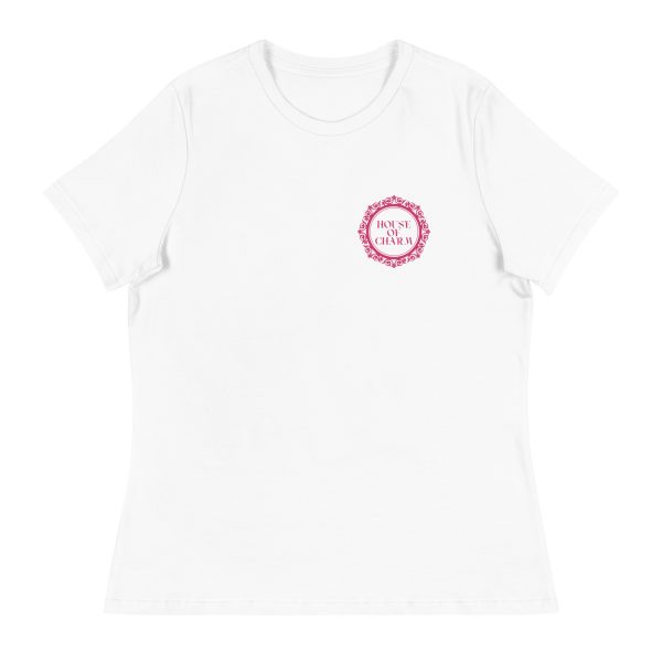 House of Charm Front/Back Pink Women's Relaxed T-Shirt - Image 4