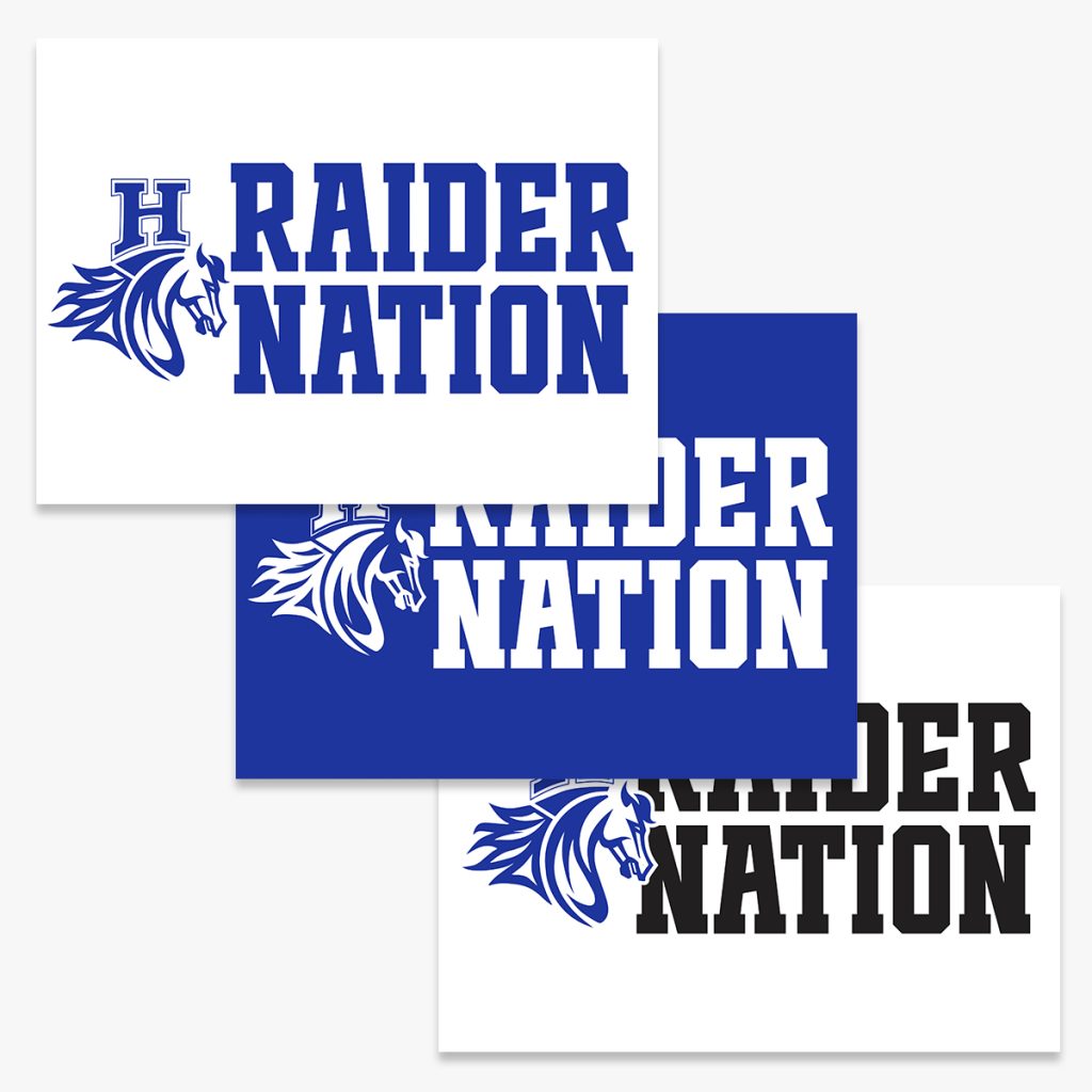 Horseheads Raider Nation White / Blue / Black