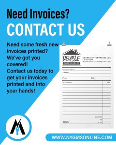 Keep your business organized with professionally printed invoice books and forms